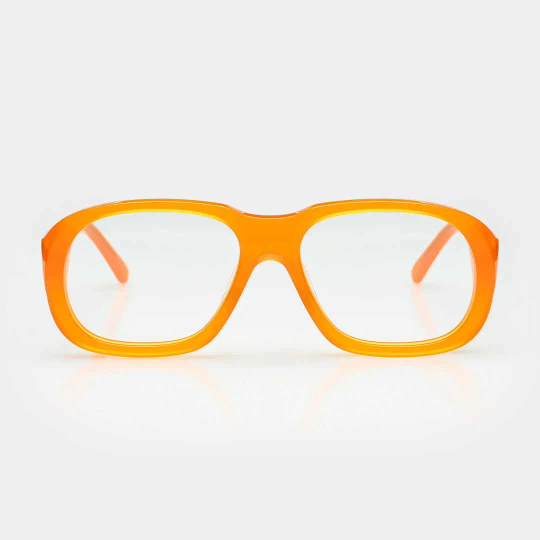 Mazamio Delon Sunglasses - Light Orange with Clear Tint