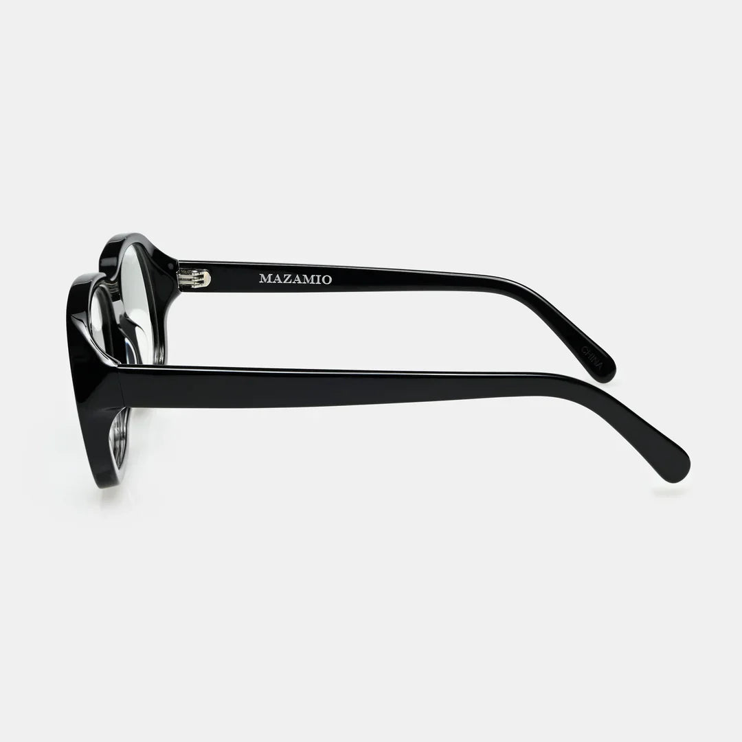 Mazamio Delon Sunglasses - Black with Clear Tint