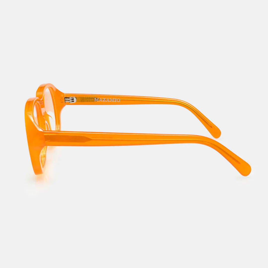 Mazamio Delon Sunglasses - Light Orange with Clear Tint