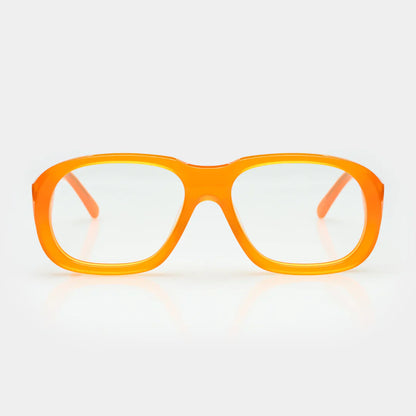 Mazamio Delon Sunglasses - Light Orange with Clear Tint