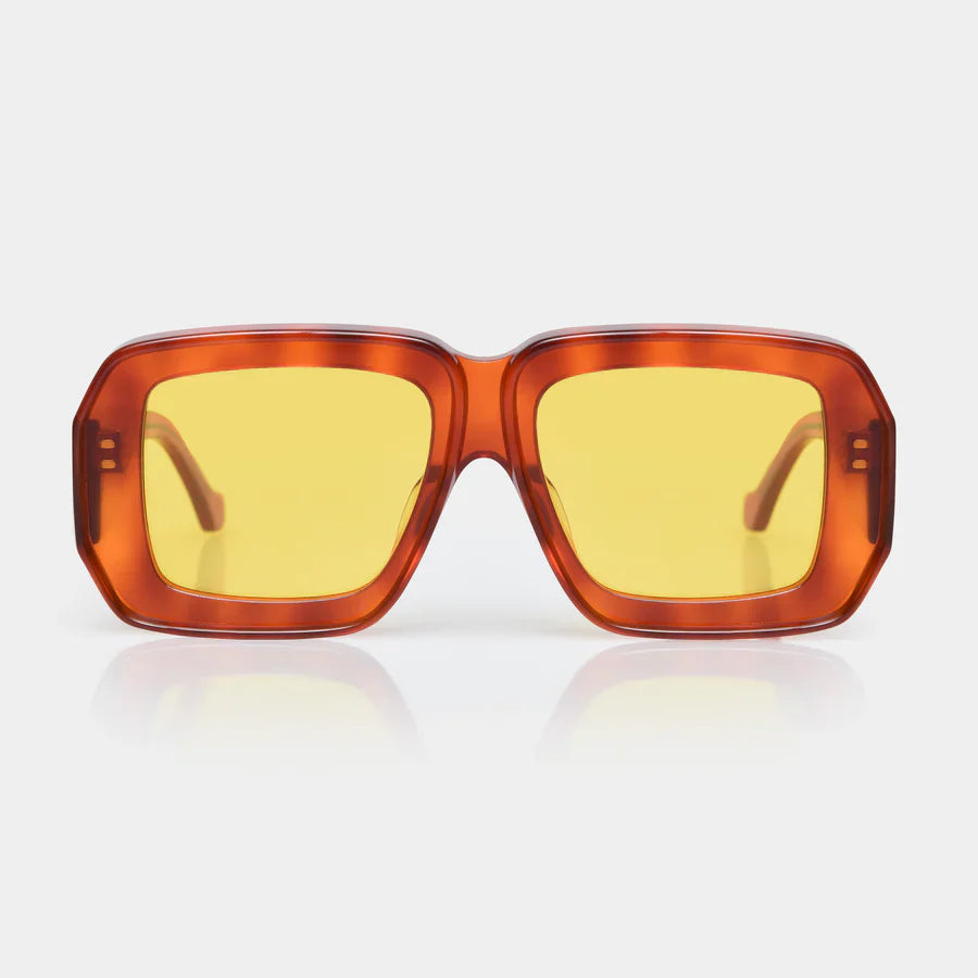 Mazamio Sunglasses - Orange Tortoiseshell with Light Yellow Tint