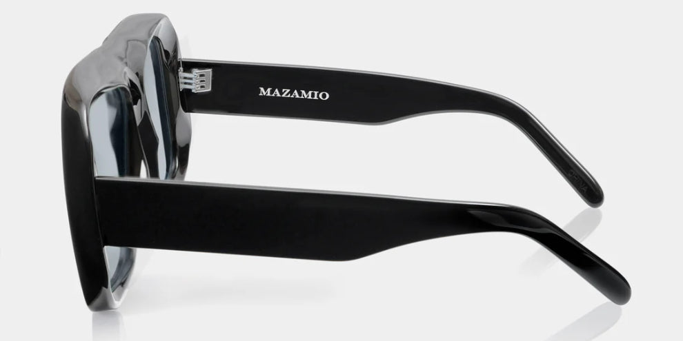 Mazamio Aviator Jango Sunglasses - Black with Light Grey Tint