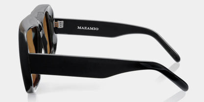 Mazamio Aviator Jango Sunglasses - Black with Brown Tint