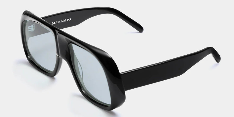 Mazamio Aviator Jango Sunglasses - Black with Light Grey Tint