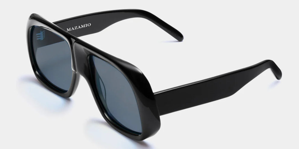 Mazamio Aviator Jango Sunglasses - Black with Dark Grey Tint