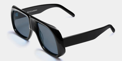 Mazamio Aviator Jango Sunglasses - Black with Dark Grey Tint