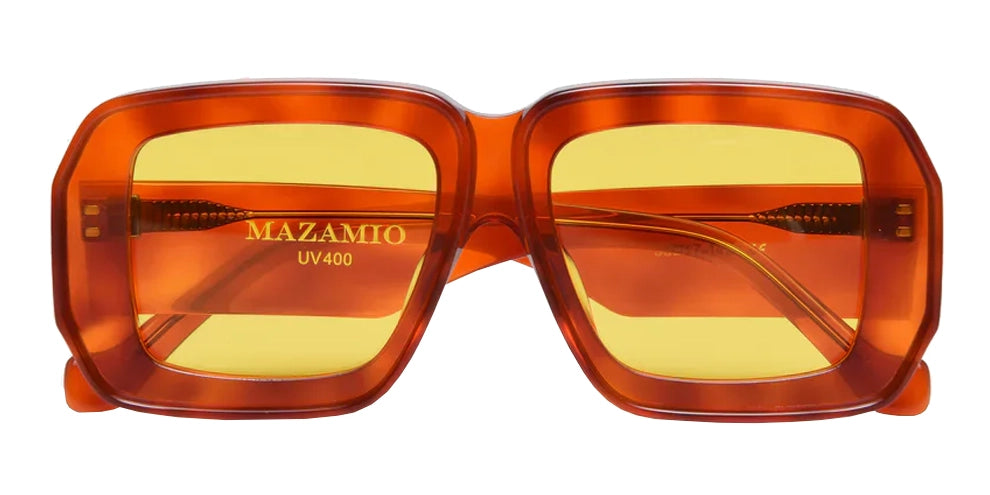 Mazamio Sunglasses - Orange Tortoiseshell with Light Yellow Tint