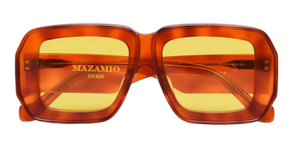 Mazamio Sunglasses - Orange Tortoiseshell with Light Yellow Tint