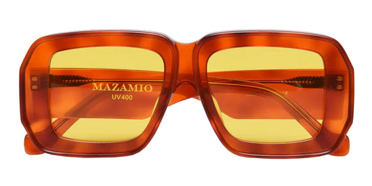 Mazamio Sunglasses - Orange Tortoiseshell with Light Yellow Tint