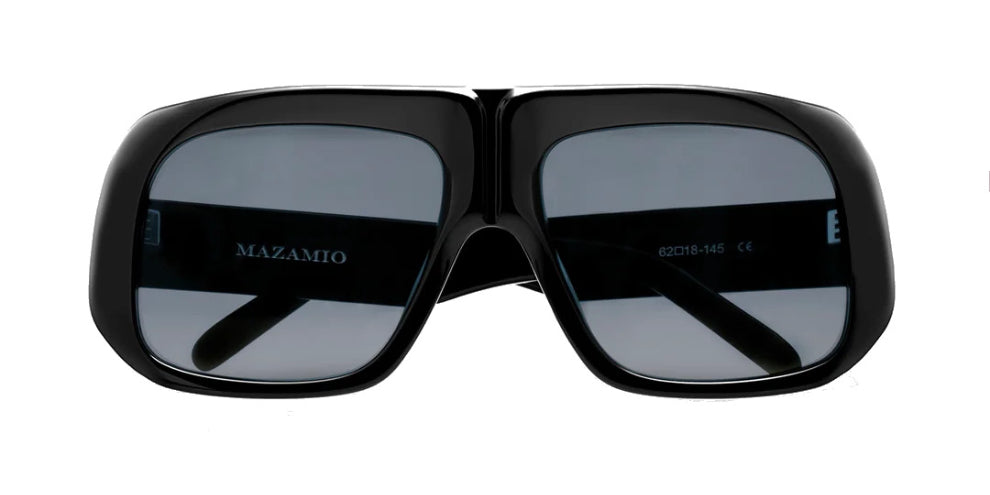 Mazamio Aviator Jango Sunglasses - Black with Dark Grey Tint